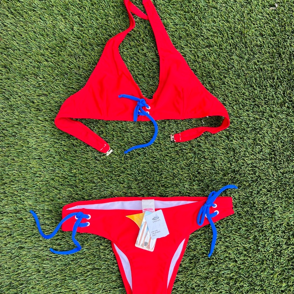 Sliding Triangle Halter Top with Hand Embroidered Trim Accents